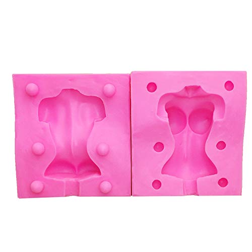 NO LOGO 7.5 cm * 7 cm * 4.1 cm Cuerpo de Mujer Sexy Jabón de Silicona Moldes for Pasteles Pastel de Galletas Molde Pasta de Goma Moldes de Chocolate Fondant Herramientas de decoración de Pasteles