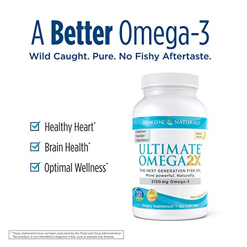 Nordic Naturals Ultimate Omega 2X, 2150 Mg De Limón - 120 Cápsulas Blandas 120 Unidades 260 g