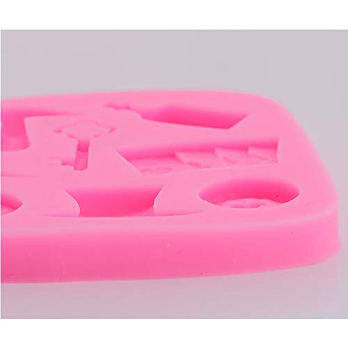 NovForth 1 Piezas Alice Wonderland 3D Poker Fondant Herramientas De Decoración De Pasteles Moldes De Silicona para Borde De Pastel Gumpaste Moldes De Arcilla De Caramelo De Chocolate