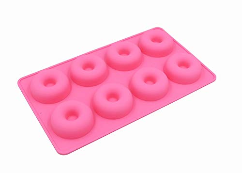 Nuevo 1 paquete 8 cavidad forma de rosquilla molde de pastel de silicona para pastel de pan magdalena pastel de queso pan de maíz pudín de brownie venta caliente zy240