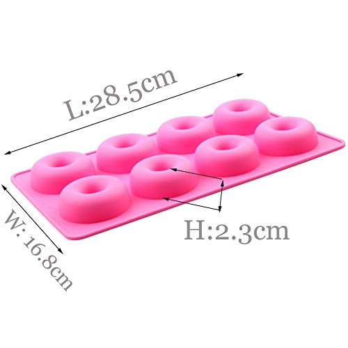 Nuevo 1 paquete 8 cavidad forma de rosquilla molde de pastel de silicona para pastel de pan magdalena pastel de queso pan de maíz pudín de brownie venta caliente zy240