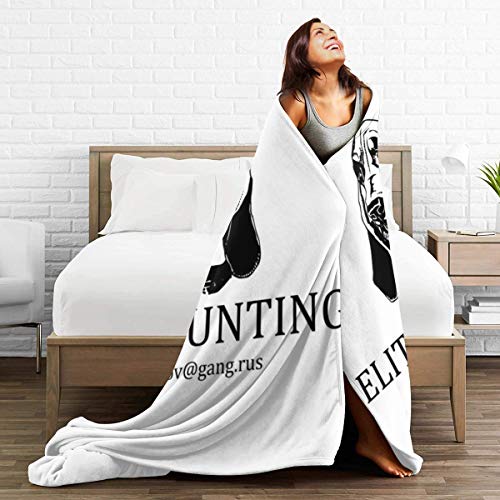 NUJSHF Hostel Elite Hunting Club - Manta de franela de forro polar ligera y cálida para cama