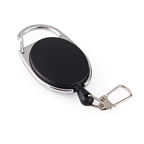 N/V Edc retráctil Badge Reel Clip antirrobo antirrobo antirrobo llavero elástico hebilla colgante llavero colgante llavero telescópico
