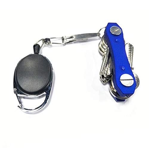 N/V Edc retráctil Badge Reel Clip antirrobo antirrobo antirrobo llavero elástico hebilla colgante llavero colgante llavero telescópico