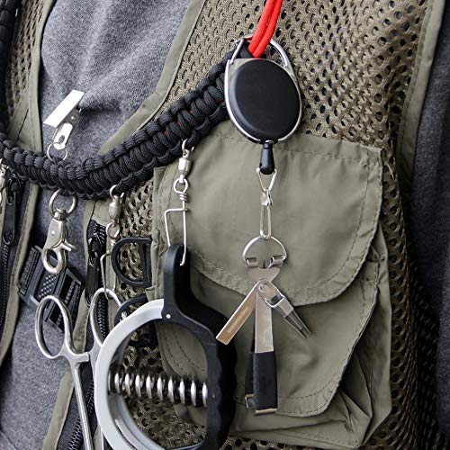 N/V Edc retráctil Badge Reel Clip antirrobo antirrobo antirrobo llavero elástico hebilla colgante llavero colgante llavero telescópico