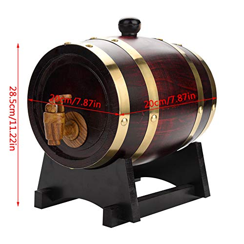 Oak Barrel - Vintage Oak Wine Dispenser para bebidas de licores de vino 1.5L / 3L / 5L (tamaño : 1.5L Red Wine)