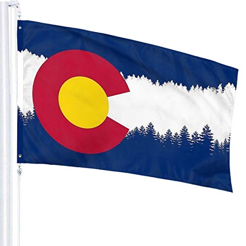 Oaqueen Banderas, 3x5 Foot Decorative Flag Colorado Flag Garden Yard Decoration Rustic Coastal Seasonal Outdoor Decor Decorative Large Flag