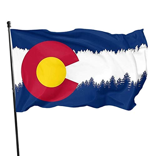 Oaqueen Banderas, 3x5 Foot Decorative Flag Colorado Flag Garden Yard Decoration Rustic Coastal Seasonal Outdoor Decor Decorative Large Flag