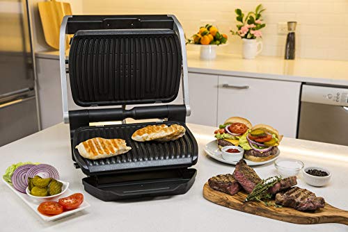 OBH Nordica OptiGrill Parrilla Mesa Eléctrico 2000W Acero inoxidable - Barbacoa (2000 W, Parrilla, Eléctrico, 600 cm², 4 personas(s), Mesa)