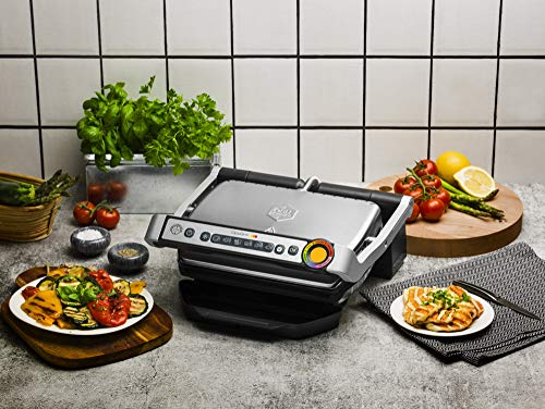 OBH Nordica OptiGrill Parrilla Mesa Eléctrico 2000W Acero inoxidable - Barbacoa (2000 W, Parrilla, Eléctrico, 600 cm², 4 personas(s), Mesa)