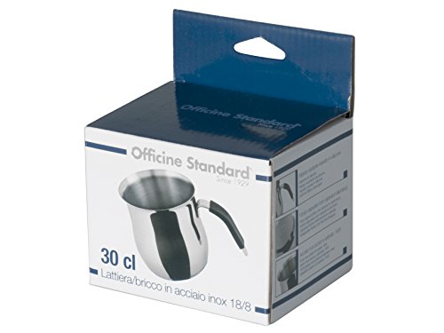 Officine Standard 8448603 lechera Inoxidable, Stand, 300 CC, Acero/Negro