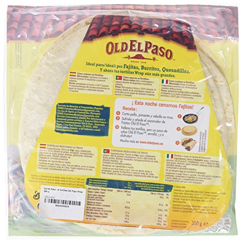 Old El Paso - Tortillas de Trigo Wrap 6 unidades, 350g