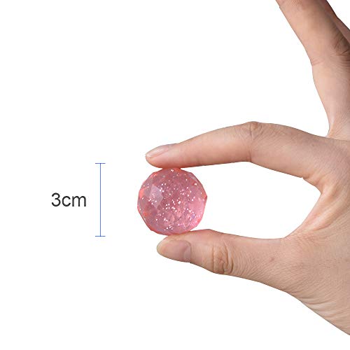 Onepine 24 Piezas 3 Estilos Pelotas Saltarinas 30mm Bolas Rebotadoras Mini Goma para Llenador de Bolsos de Fiesta,Sorpresa de Cumpleaños de Niños