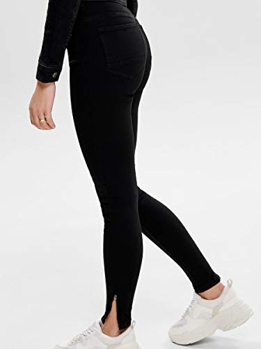 ONLY Onlkendell Eternal Ankle Black Noos, Jeans Mujer, Negro (Black), 38 /L30 (Talla del fabricante: Medium)