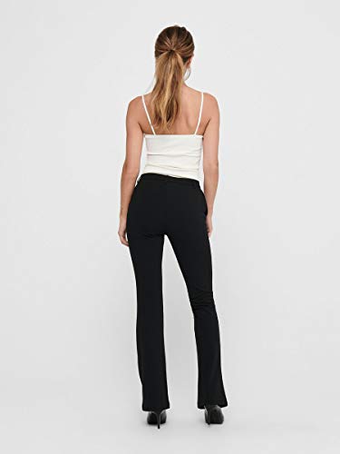 Only ONLROCKY Mid Flared Pant TLR Noos Pantalones, Negro (Black Black), 36/L32 (Talla del Fabricante: Small) para Mujer