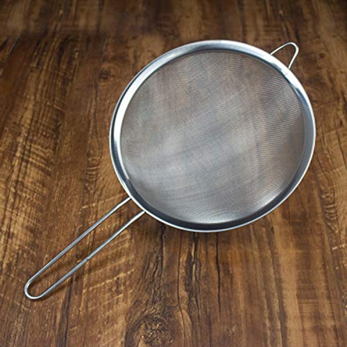 Opcional acero inoxidable de malla fina de alambre de malla de tamiz tamiz del té de aceite de alta calidad Tamiz Harina colador del filtro de tamiz Alimentación, de 20 cm de acero inoxidable