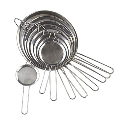 Opcional acero inoxidable de malla fina de alambre de malla de tamiz tamiz del té de aceite de alta calidad Tamiz Harina colador del filtro de tamiz Alimentación, de 20 cm de acero inoxidable
