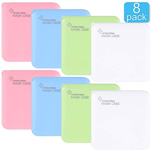 Opopark 8 Caja de Almacenamiento de Cubierta Facial, Estuche de Protección Facial con Sello de Plástico Antipolvo Portátil