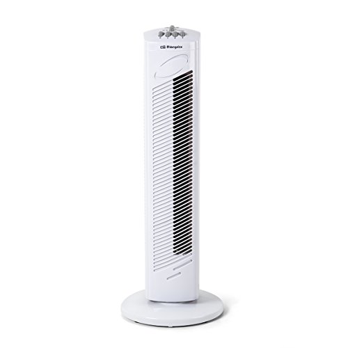 Orbegozo TW 0745 Ventilador de torre oscilante, 3 velocidadesfunción temporizador, silencioso, asa de transporte, 45 W de potencia