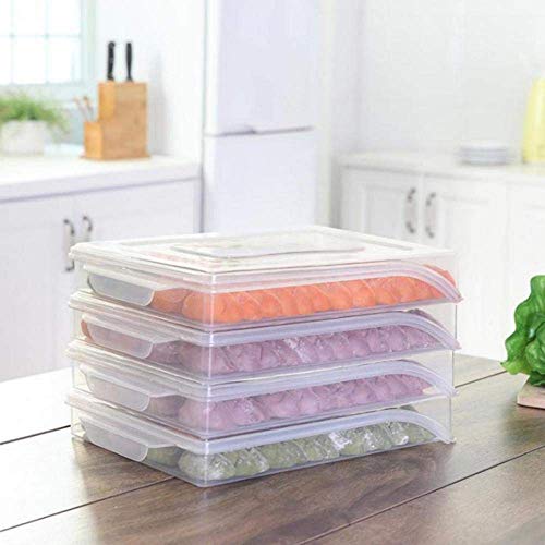 Organizadores del refrigerador 4pc nítidas alimentaria en el hogar, cocina caja bola de masa ultracongelados, más nítidas frigorífico, arcón congelador de alimentos for el refrigerador de la cocina dl