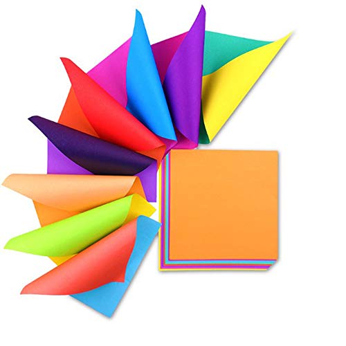 Origami Cuadrado 15x15cm, 240 Origami Bicolor de Doble Cara, Origami Hecho a Mano para Adultos, Papel Decorativo Hecho a Mano, Origami para Proyectos de Manualidades, Tarjetas de Colores