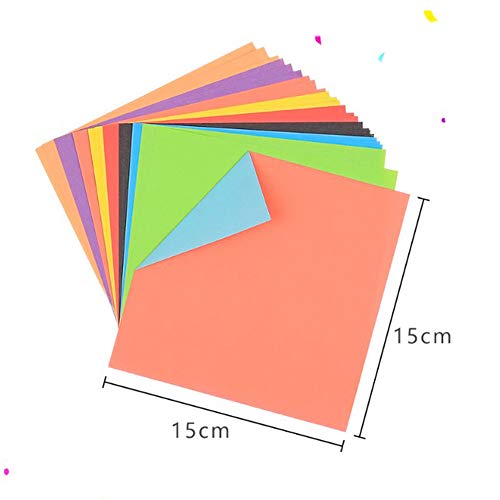 Origami Cuadrado 15x15cm, 240 Origami Bicolor de Doble Cara, Origami Hecho a Mano para Adultos, Papel Decorativo Hecho a Mano, Origami para Proyectos de Manualidades, Tarjetas de Colores