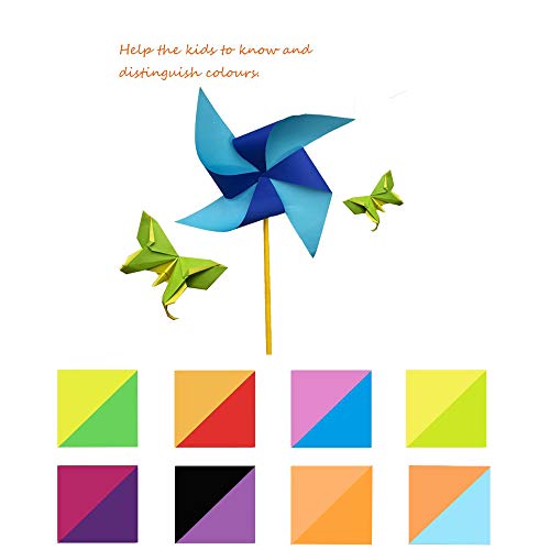 Origami Cuadrado 15x15cm, 240 Origami Bicolor de Doble Cara, Origami Hecho a Mano para Adultos, Papel Decorativo Hecho a Mano, Origami para Proyectos de Manualidades, Tarjetas de Colores