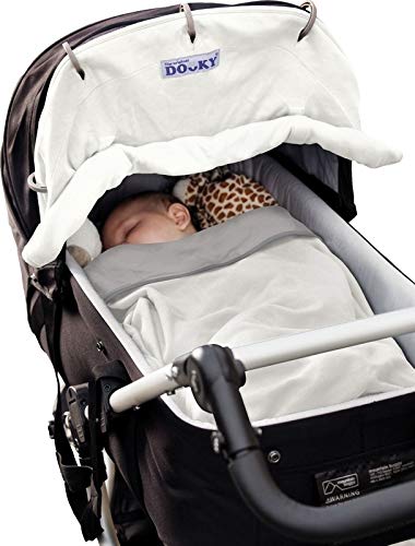 OrigiDooky ** Style UV+ 40 ** Parasol universal para cochecito y capazo (Creme White)