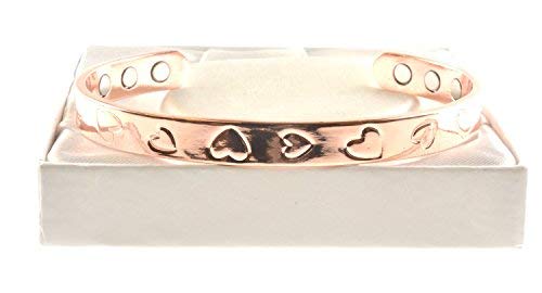 Origin Pulsera magnética de Cobre con diseño de corazón