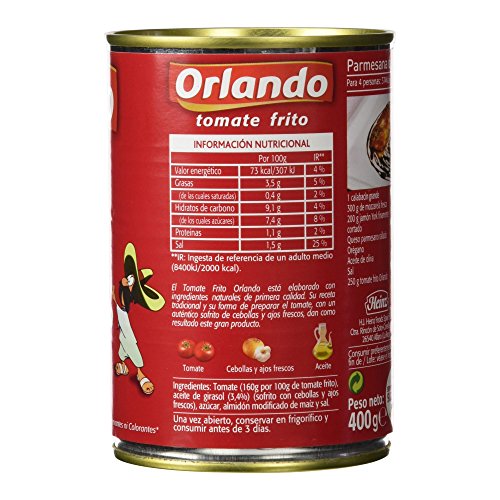 Orlando - Tomate frito clsico, 400 g - [Pack de 6]