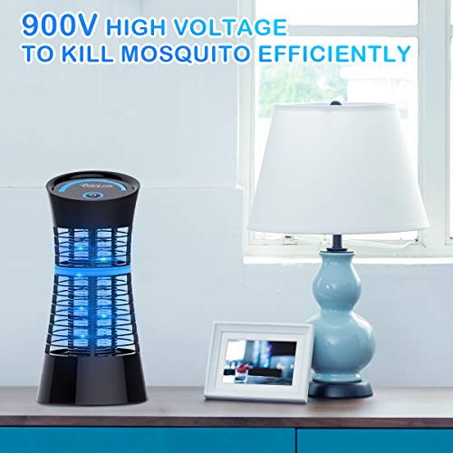 Osaloe Lámpara Antimosquitos Portátil, Asesino del Mosquitos y Insectos, Lámpara LED Iluminación Lámpara de Mosquitos Eléctrica para Casa, Cocina, Oficina, Dormitorio, Interior (Negro)
