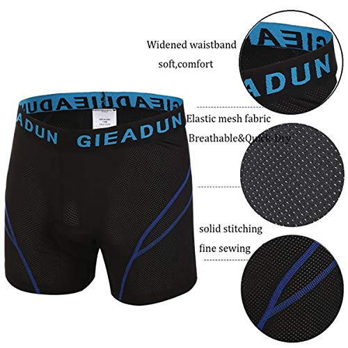OUTHIKER - Pantalones cortos de ciclismo para hombre, con almohadilla de asiento, pantalones de ciclismo, ropa interior de secado rápido, transpirable
