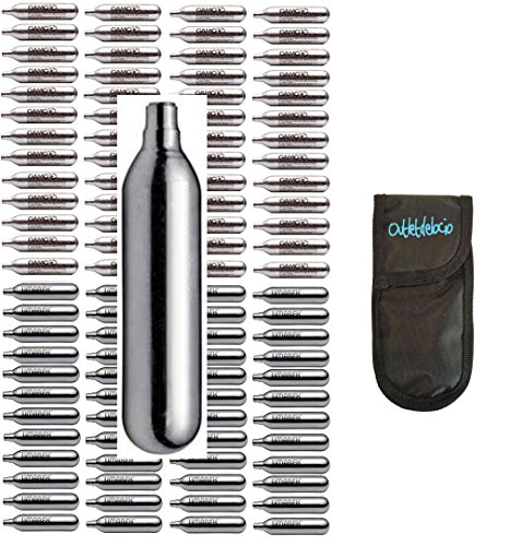 Outletdelocio. 100 bombonas co2 12gr. Umarex/Gamo/ASG para Pistolas y carabinas + Exclusiva Funda portabombonas