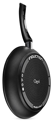 Ozeri Professional Series - Sartén de inducción en ónix negro, fabricado en Italia, aluminio, 9,5"