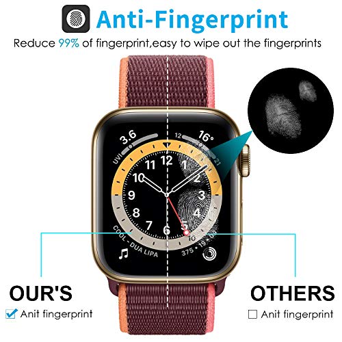 PaceBid 2 Piezas Protector para Pantalla Apple Watch Series 6/SE 44mm, Protección Completa Pet Película Suave Ultra Delgado Alta Definicion Alta Sensibilidad Protector de Pantalla