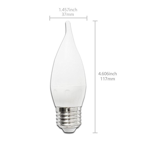 Pack de 10 Bombillas LED CL35 vela, 4W, casquillo gordo E27, 300 lumen, luz calida 3000K