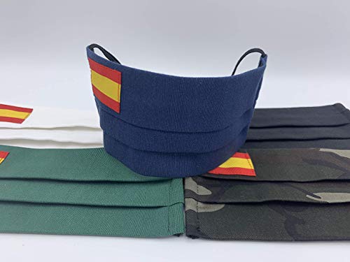 Pack de cuatro unidades dos negras y dos verdes con bandera de España tratados con ozono