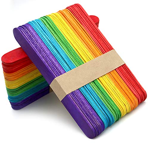 Palitos de Madera para Manualidades de Bricolaje (Multicolor (100pcs))