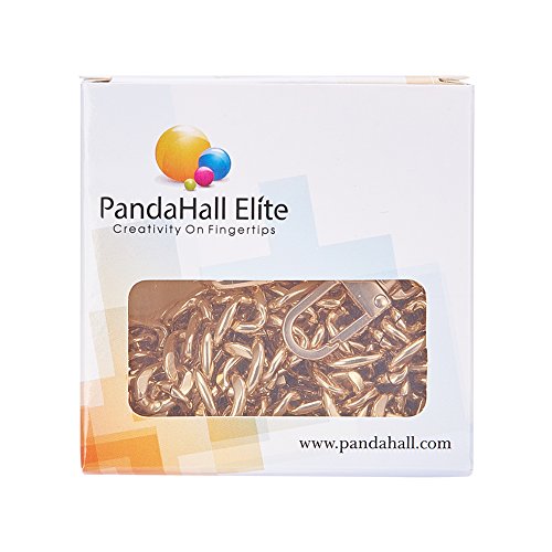 Pandahall Elite – Cadena de hierro para correa de bolso de mano con cierres giratorios – 120 x 1 cm – Color platino, hierro, dorado, 120x1cm
