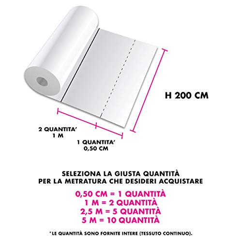 Panini Tessuti, tela para cortinas de sol de exterior - Se vende por metros - 1 unidad = 50 cm; 2 unidades = 1 metro. Ancho fijo de 140 o 200 cm. Toldos de exterior, Gazebo, Veranda, Portico