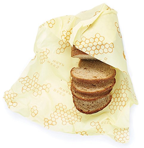 Papel de Envolver de Bee’s Wrap Individual, tamaño Mediano, de 43 x 58 cm, Color Beige