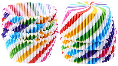 Papel para Cupcakes 600 piezas Papel para Magdalenas Muffins, para Hornear Magdalenas, Fiesta de Bodas, Cumpleaños (6 Estilos)3,2 x 5 x 6,8cm