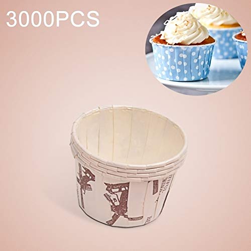 Para la cocina 3000 Patrón PCS Molino Ronda de laminación copa de pastel de cajas del mollete del chocolate de la magdalena de la hornada del trazador de líneas de la Copa, Tamaño: 5 x 3,8 x 3 cm XY