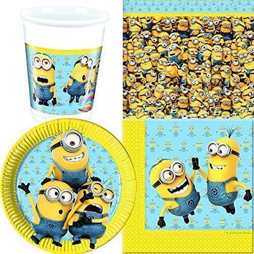 Party Bags 2 Go BONITO Minions Vajilla para fiesta para 8