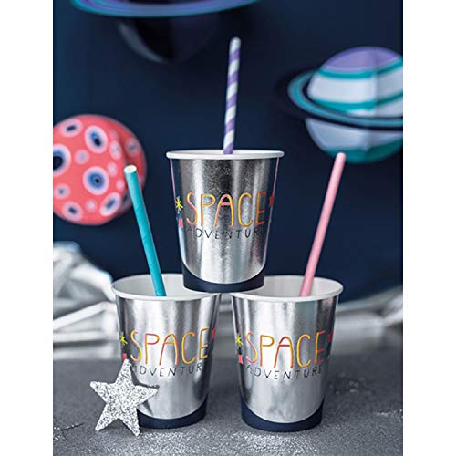 Partydeco. 6 Vasos de cartón Space Adventure para Fiestas temáticas