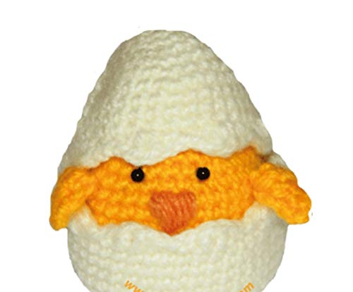 Pasión Amigurumi Pollito con cascarón (Naranja)