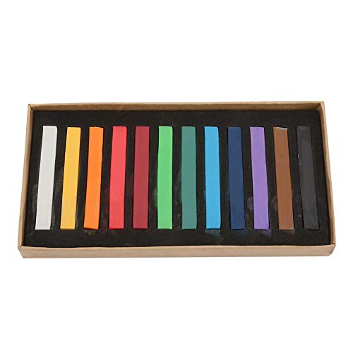 Pastel suave, Tiza pastel con exquisito set de embalaje cuadrado Perfecto para pinturas coloridas y expresivas principiantes, Profesionales y Artistas(12 piezas)