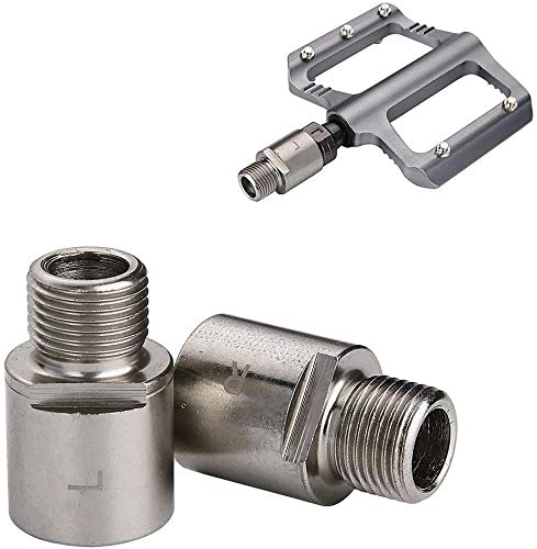 Pedal de Bicicleta de Carretera Mountain Mountain Extender Extension Steel Fit 9/16 in Pedales Roscados Bicicleta 1 par de Pares