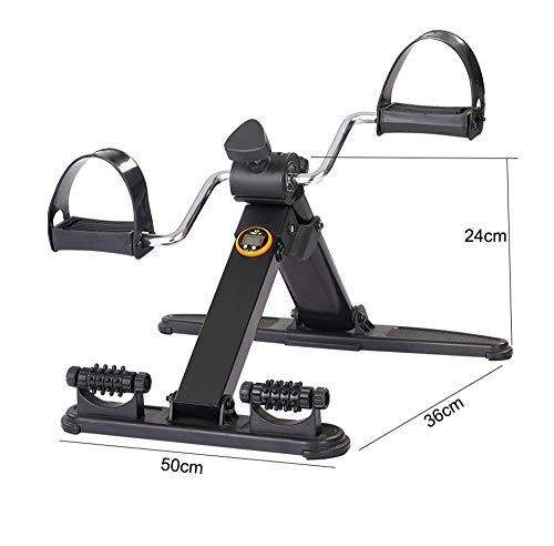 Pedalear ejercitador Mini plegable bicicleta estática cubierta aptitud brazo y pierna con el ejercicio de la exhibición digital Venta ambulante Máquina ajustable aparatos de ejercicios de rehabilitaci