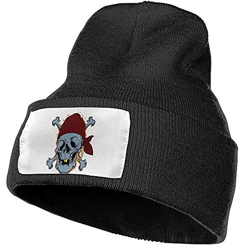 Peeeenny Beeen Gorro de Punto con Calavera de azúcar Floral con Dientes Dorados para Mujeres y Hombres